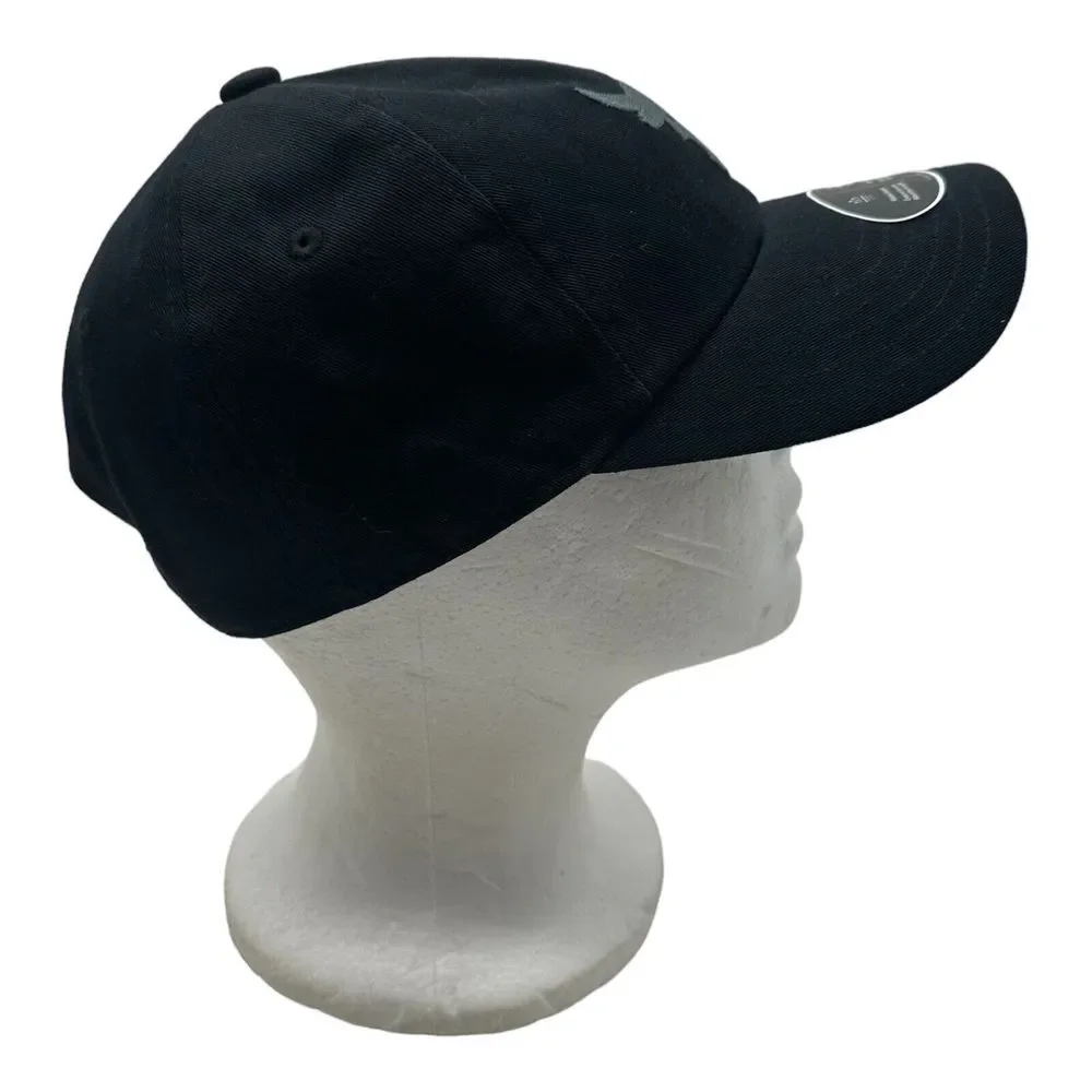 NWT Under Armour Project‎ Rock Black Bull Logo Stretch Fit Youth Kids Hat Cap OS